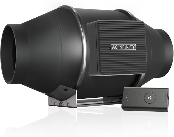AC Infinity CLOUDLINE PRO S4, Quiet 4” Inline Duct Fan | With Speed Controller - EC Motor Ventilation Exhaust Fan for Heating Cooling Booster, Grow Tents, Hydroponics