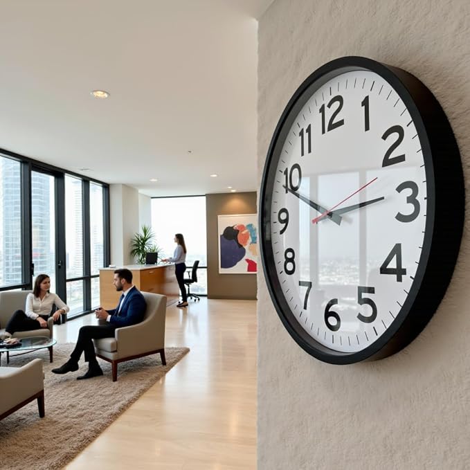 Ultimate Wall Clock |14 Inch | Modern | Atomic | Analog | Home | Office | School | Gym | Indoor | Outdoor | Sets Automatically | Unbranded | Classic | Battery Operated | Modern Décor