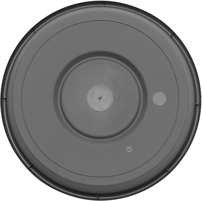 Bloem Terra 16" Round Plastic Plant Saucer, Lightweight UV-Resistant Indoor/Outdoor Flower Pot Tray - Fits 16-inch Planter Pots, Charcoal, 2-Pack