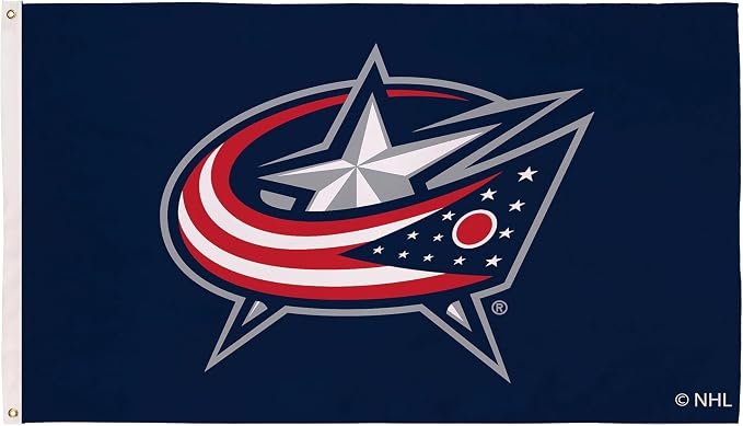 Team Sports America NHL Columbus Blue Jackets 3' x 5' Outdoor Flag with Grommets, Heavy Duty Flag & Banner for Outdoor Garden Patio, Indoor Wall Decor, Works with Flag Poles for Outside House