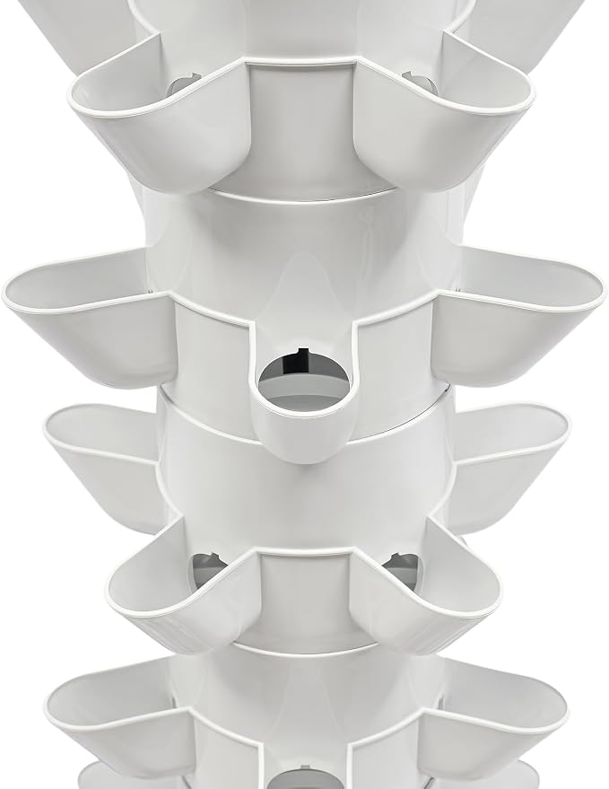 Hydroponics Growing System Kit 50 Pods Vertical Garden Tower Garden Growing System with Timer, Wheels, Indoor Hydroponic Planter for Vegetable, Fruit, Flower (Gray, 50 Pods)