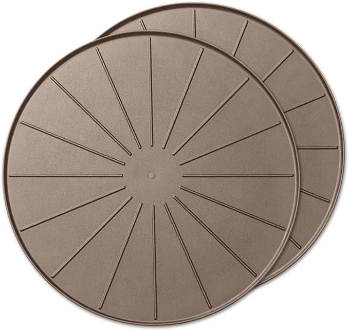 WeatherTech 15" Plant Mats/Coasters - for Floor Protection from Planter Spills, leaks and Soil (8A15CST2PKTN)- Tan (2-Pack)
