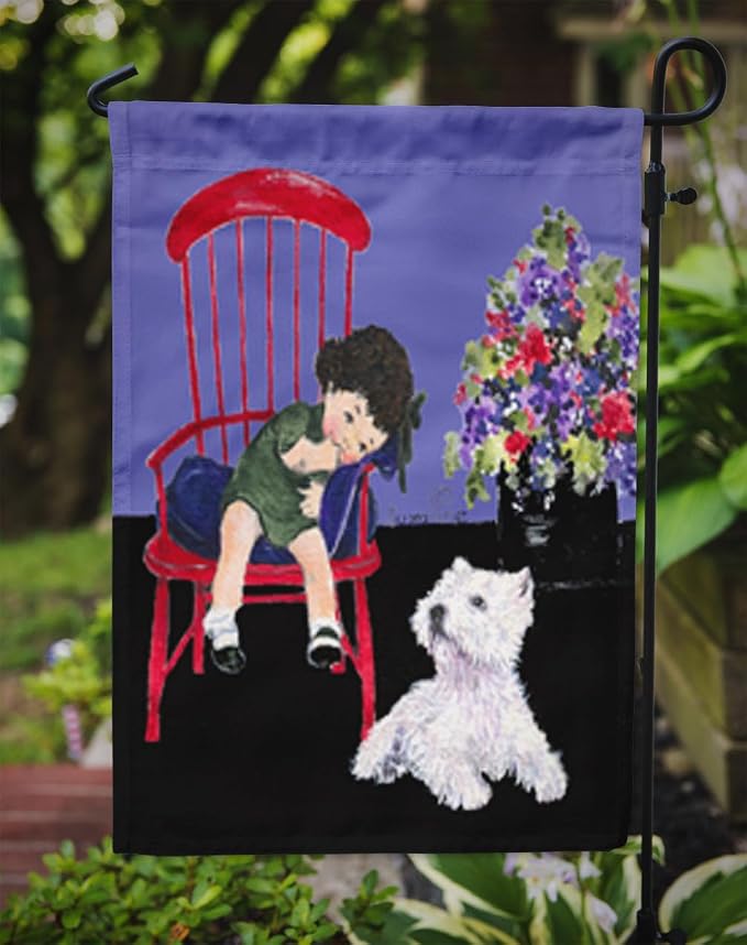 Caroline's Treasures SS8631GF Westie Garden Flag Mailbox Flag Decorative Yard Flag Banner Outside Patio Artwork Yard Flower Beds, Garden Size, Multicolor