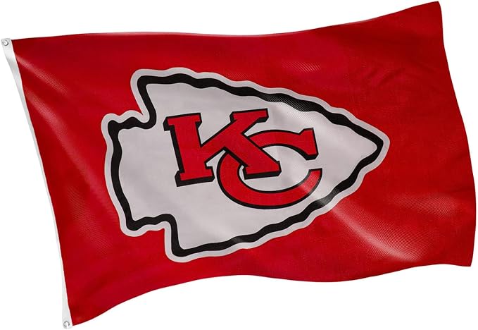 Team Sports America NFL Kansas City Chiefs 3 x 5 Outdoor Durable Flag with Grommets | Heavy Duty Flag & Banner for Outdoor Garden Patio | Indoor Wall Decor | Works with Flag Poles for House