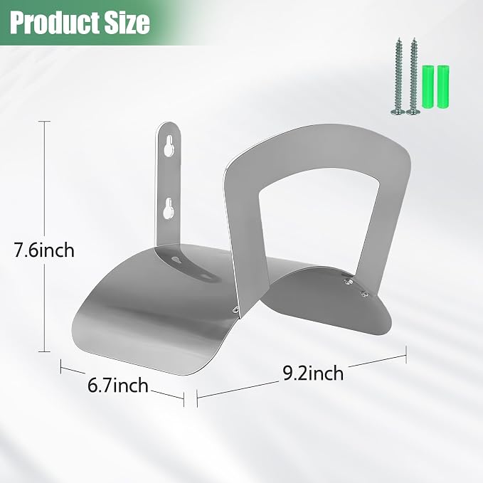 Primst Garden Hose Holder Wall Mount Hose Hanger Heavy Duty Metal Hose Bracket Water Hose Storage Organizer Durable Hose Holders (Stainless Steel)