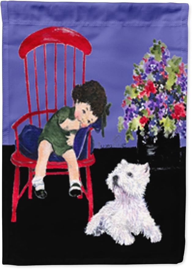 Caroline's Treasures SS8631GF Westie Garden Flag Mailbox Flag Decorative Yard Flag Banner Outside Patio Artwork Yard Flower Beds, Garden Size, Multicolor