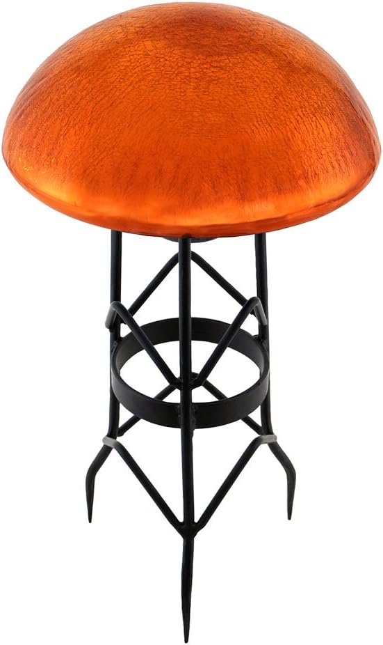 Achla Designs Glass Toadstool Mushroom Gazing Ball, Mandarin