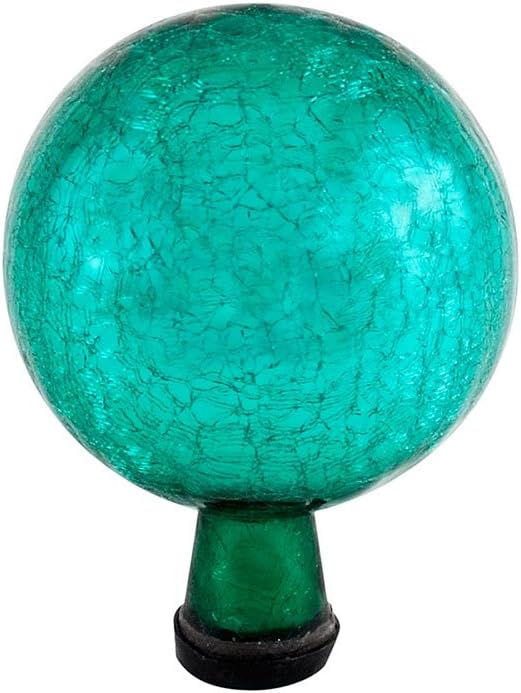 Achla Designs 6-inch Crackle Gazing Globe Ball, Emerald Green