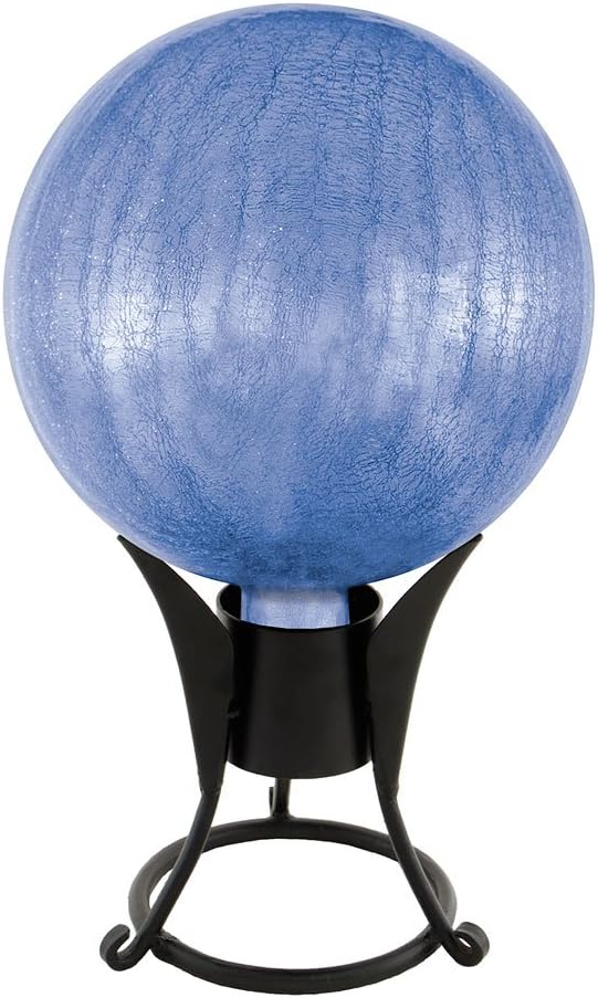 Achla Designs 10-Inch Crackle Gazing Globe Ball, Blue Lapis