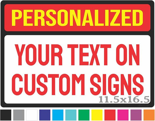 Custom Metal Sign for Outdoor and Indoor made from weatherproof non rusting aluminum. Full Color, UV Ink lasts years. Customized No Trespassing Signs, Personalized Delivery Signs for home or office. 11.5" x 16.5" - by ATX CUSTOM SIGNS