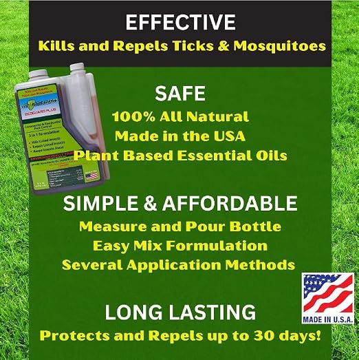 Mosquito Fogger Yard Spray, Natural Tick Control, 16oz