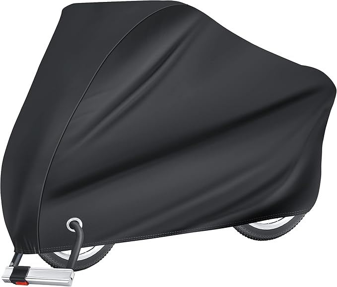 Puroma Bike Cover for 1/2/3 Bikes, Waterproof Outdoor Storage Bicycle Covers Rain Sun UV Dust Wind Proof with Lock Hole for Mountain Road Electric Bike