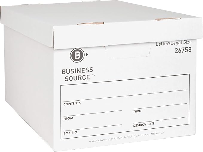 Business Source Lift-off Lid Medium Duty Storage Box
