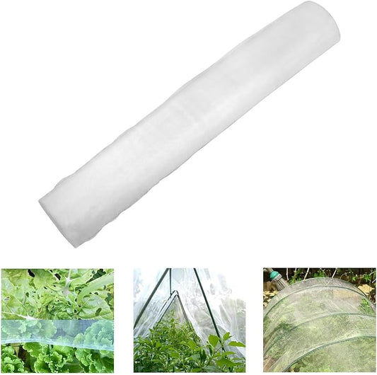 Roll Packed 5x100FT Garden Netting, Fine Mesh Pest Barrier Protect Your Plant Fruits Flower, Insect Bird Protection Netting for Raised Beds Greenhouse Hoops