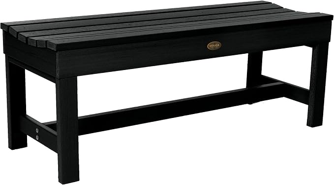 Sequoia Professional CM-BENSQ41-BKE Commercial Grade Weldon Backless Picnic Bench, 4ft, Black