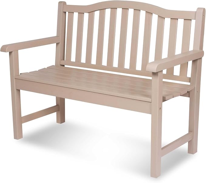 Shine Company 4212GS-142 Belfort II Wooden Outdoor Patio Garden Bench, Classic Grey