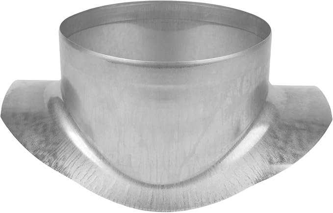 Repa Market Round 90 Degree Splitter for 10” Duct - 8" Outlet Branch Connector - Galvanized Steel Saddle Takeoff, Heavy Duty Supply/Exhaust Air Ventilation Duct Work Collar, Range Hood Duct Adapter