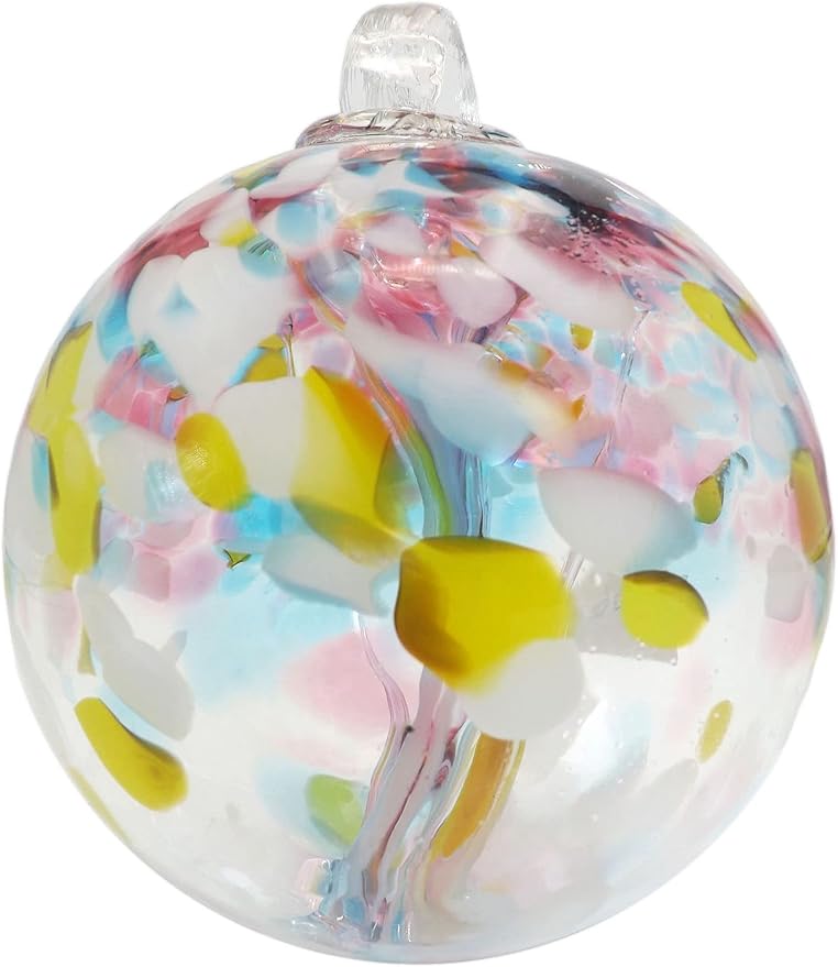 Dale Tiffany AS22228-D6 Tree of Life Glass Gazing Ball, Spring, 6"