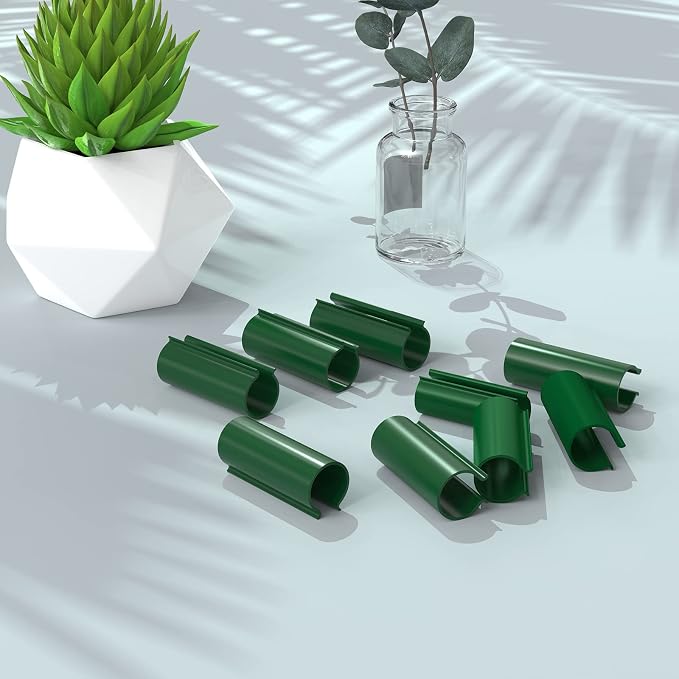 Jetec 64 Pieces PVC Pipe Clips Pool Cover Clamps for Above Ground Pools for Greenhouses, Row Covers, Shelters, Bird Protection, 2.4 Inches Long(1/2 Inch,Green)