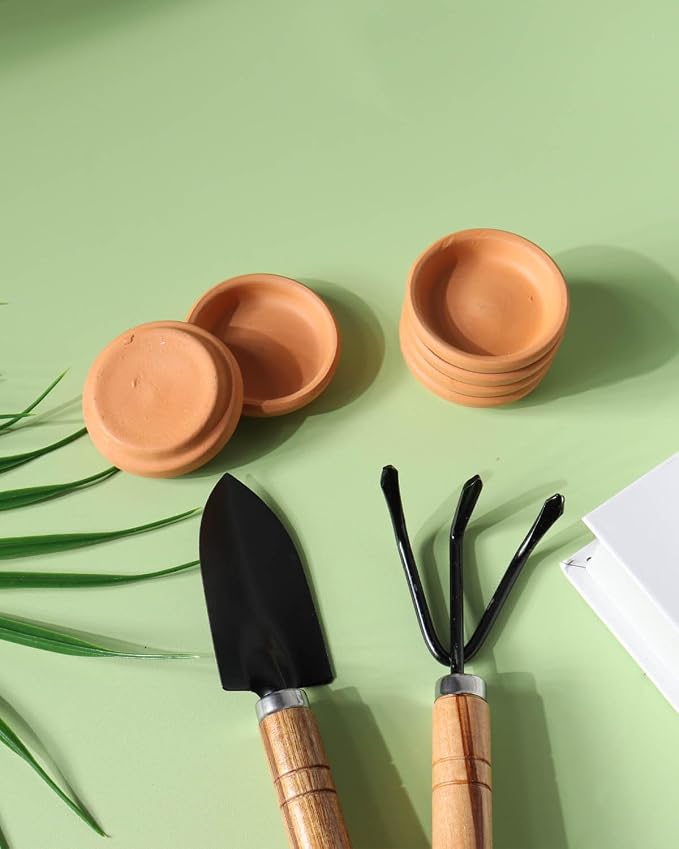 vensovo 2 Inch Terracotta Plant Saucer Pots Tray - 32 pcs Mini Planter Saucers for Indoor & Outdoor Plants, Small Clay Trays Perfect for 1 Inch 1.5Inch Flower Pot