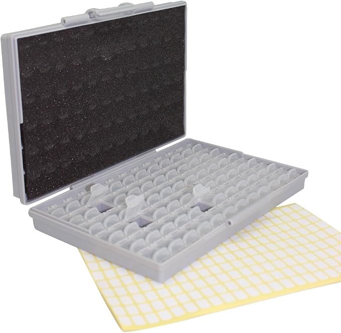 AideTek BOX-ALL 72 empty Enclosure box SMT SMT components Organizer Labels