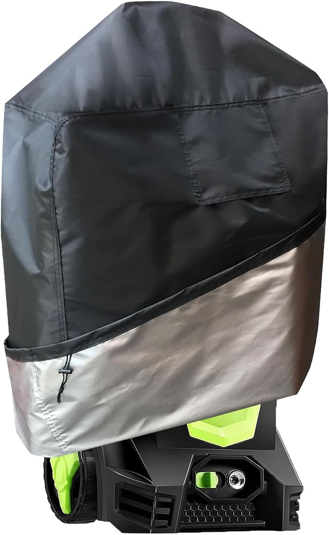 Pressure Washer Cover, Waterproof Cover for Smart Electric Gas Pressure Washer Machine, Outdoor Dust Cover for Electric High Pressure Cleaner (Black, 19.8x19.8x31.5inch)