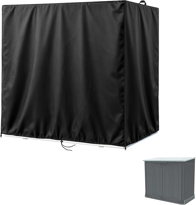 Kasla Storage Cabinet Cover, Outdoor Chest Storage Waterproof Cover, Weatherproof Cabinets Covers for Kitchen Patio Garden Backyard (53"L×29"W×44"H)