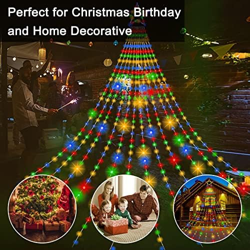 23FT Christmas String Lights, Waterfall Star Lights Outdoor for Yard - Image 5