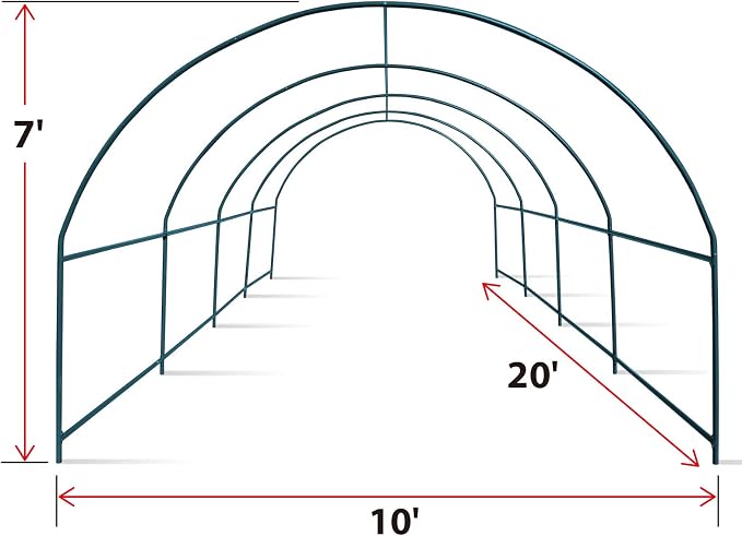 YardGrow Large Garden Support Arch Frame Climbing Plant Arch Arbor for Various Climbing Plant Roses Vines Birthday Wedding Party Decoration Pergola Frame (20' x 10' x 7')