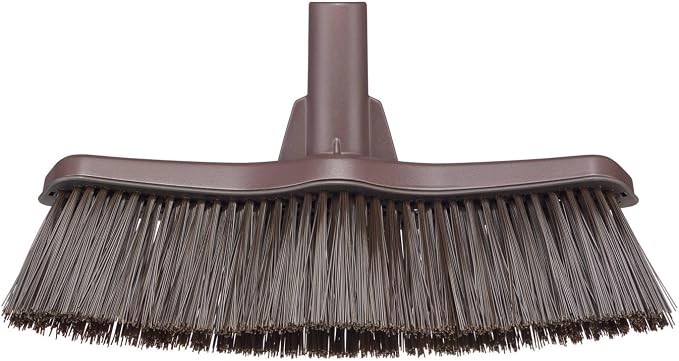 Fiskars Light Broom, Terrace Broom for Smooth Surfaces, with Soft Handle, Length: 1.6 m, Light, White/Black, 1025927
