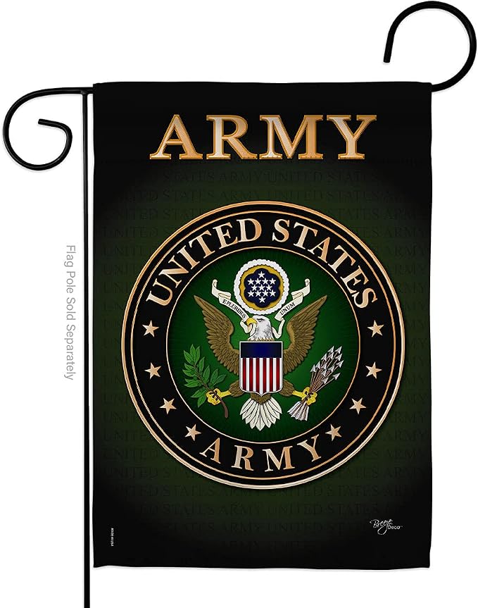 US Army Garden Flag Home Decor Armed Forces Decorations Officially Licensed American Decorations Military Memorabilia Remembrance Wall Tapestry Retire Outdoor Yard Banner Veteran Memorial Day Gifts Made In USA