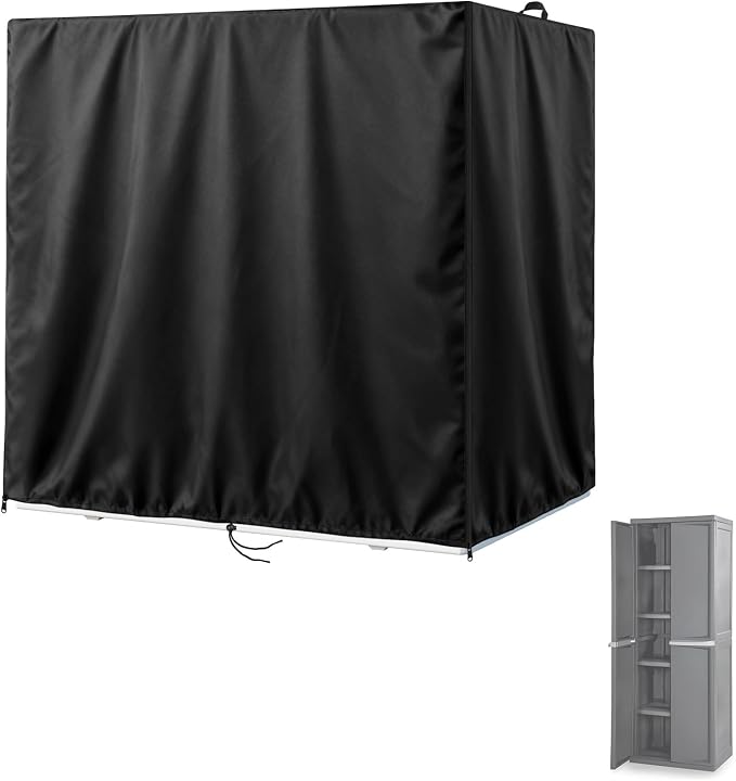 Kasla Storage Cabinet Cover, Outdoor Chest Storage Waterproof Cover, Weatherproof Cabinets Covers for Kitchen Patio Garden Backyard (26"L×19"W×70"H)