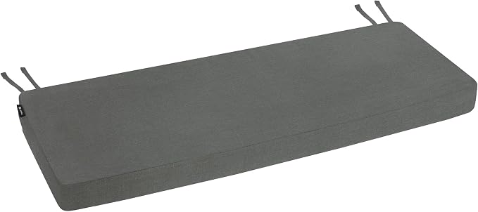 Favoyard Outdoor Bench Cushion 36 x 14 Inch Rainproof Patio Furniture Cushions 3-Year Color Fastness Garden Settee Porch Pads with Ties, Dark Gray
