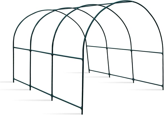 Greenhouse Replacement Frame for Outdoor Larger Hot Garden House , Support Arch Frame Climbing Plants/Flowers/Vegetables (12'X7'X7', Frame)