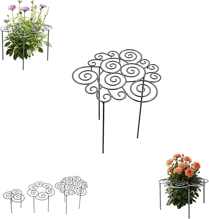 2026 Metal Plant Support Ring,Extra Large Peony Supports for Outdoor Plants,Perfect for Peonies Cages,Hydrangea Support Flower Cages,Grow-Through Plant Supports,A Garden Must-Have (1pcs*Large)