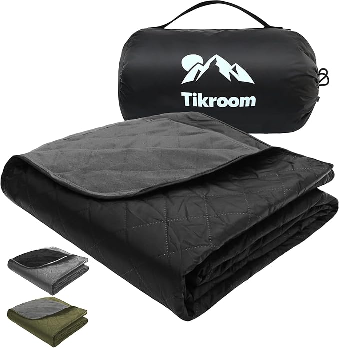 Large Waterproof Outdoor Camping Blanket 80 x 58 inch | Fleece Picnic Blankets Windproof Travel Stadium Blanket for Beaches Pets Car Camp Picnic Mat for Both Cold & Warm Weather