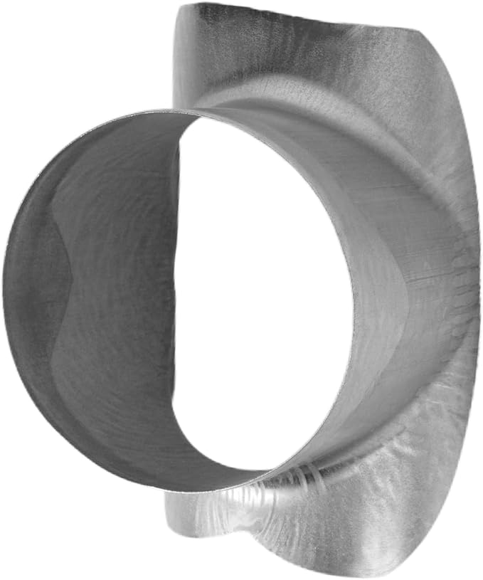 Repa Market Round 90 Degree Splitter for 4” Duct - 4" Outlet Branch Connector - Galvanized Steel Saddle Takeoff, Heavy Duty Supply/Exhaust Air Ventilation Duct Work Collar, Range Hood Duct Adapter