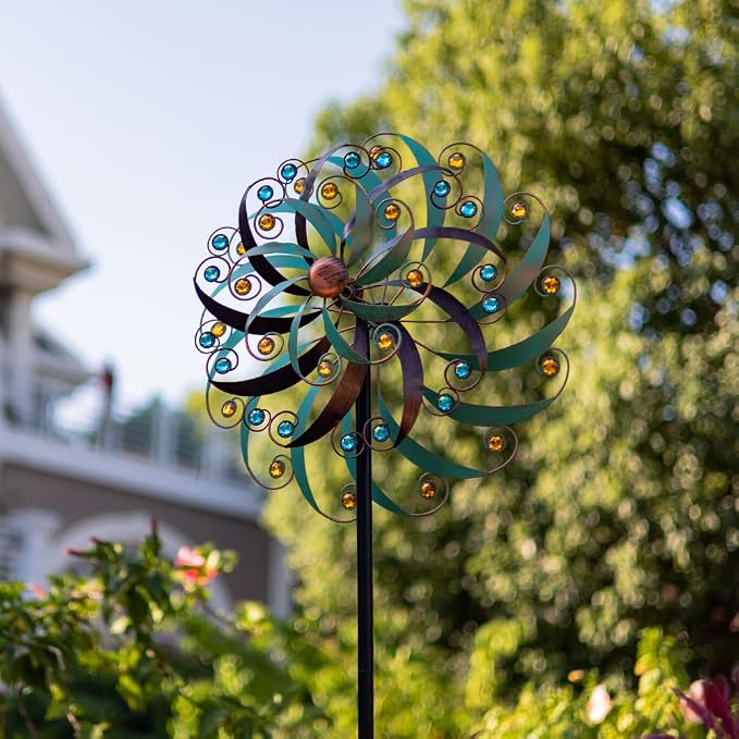 Stargarden Large Metal Wind Spinners for Outdoor, Metal Yard Art Wind Sculptures & Spinners for Yard and Garden Decorations (20x80 Inches) | Metal Yard Art Wind Sculptures & Spinners for Yard and Garden Decorations ,20x80 Inches