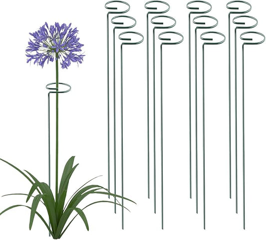 Thealyn 36 Inch 20 Packs Plant Support Stake Garden Single stemmed Plant Support Hoops Plant Prop for Flowers Orchid Tomatoes Peony Lily Rose Gladiolus (36 inch)