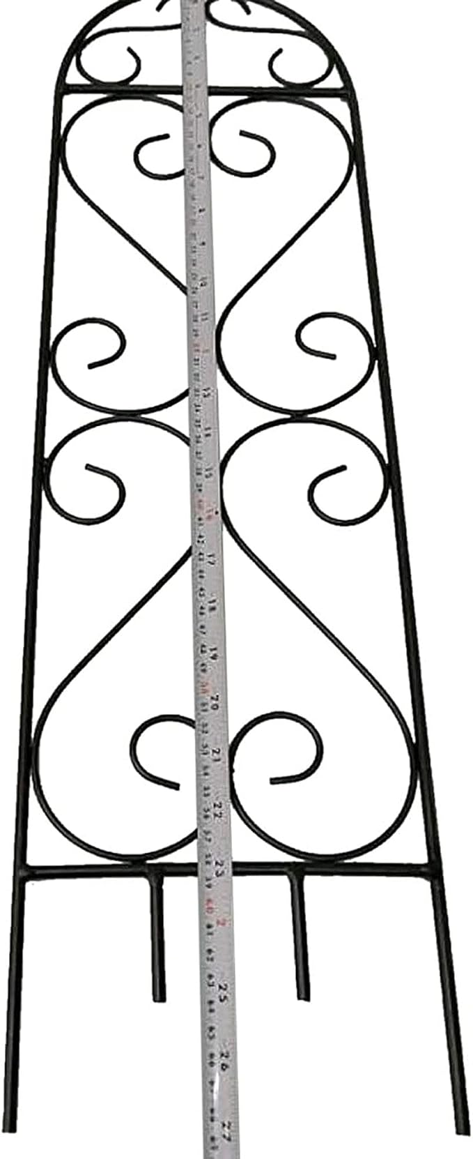Hosley Set of 2 Iron Wave Pot Trellis 7.5" W x 27" H, Ideal Gift for Floral Arrangements Wedding or Party and Use Next to Structures Home or in Planters for Growing Floral Plants Vines and Vegetable