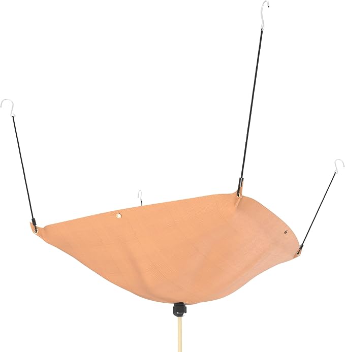 Heavy Duty Roof Leak Diverter Tarp Kit - 7x7 Ft Waterproof Ceiling Rain Catcher with Drainage System for Emergency Repairs & Rainwater Collection (Khaki)