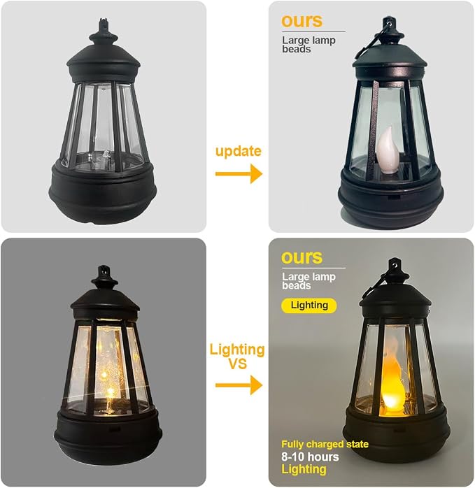 Solar Garden Outdoor Statues Lantern Figurines Light Decorations for Outdoor Patio Balcony Yard Lawn, Ideal Gifts for Mom Friends (Cement Gray- Cow)