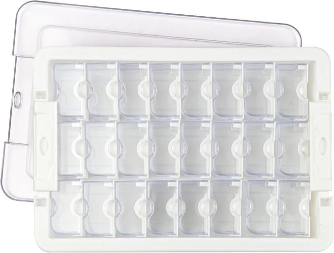 kowaku Bead Storage Box Grids Box Rectangle Storage Case Container Transparent, 24 Grids