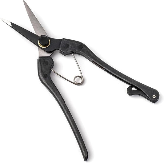 Wablade Japanese Pruning Shears Single-Edge, 8.2-Inch Precision Pruning Scissors for Thicker Stems & Base Cutting, Cuts Up to 0.39" (10 mm), Forged Alloy Steel Blade, Made in Japan