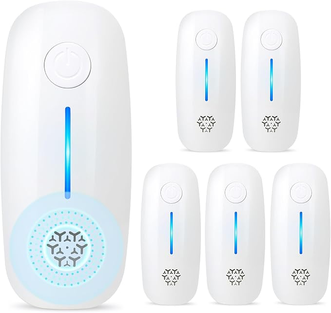 Ultrasonic Pest Repeller, 6 Pack Indoor Ultrasonic Pest Repellent Plug-in for Roach, Rodent, Mouse, Bug, Mosquito, Mice, Spider, Ant, Pest Control Insect Repeller for Home, Office, Warehouse