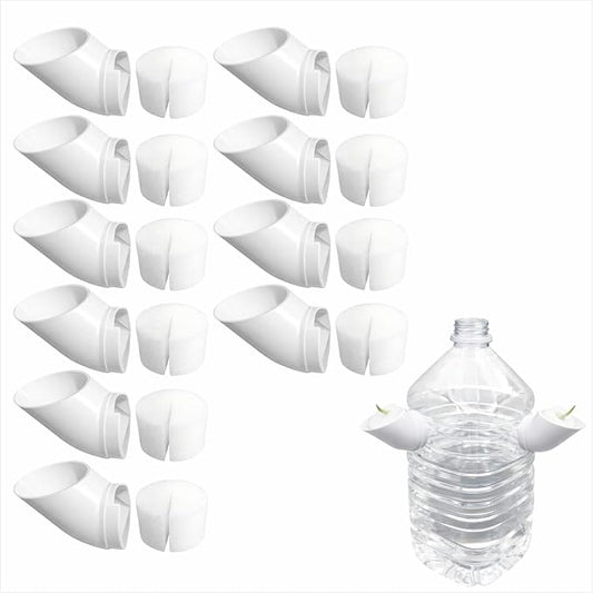 Hydroponic Vegetable Growing Device with Net Cup and Foam Sponge, Soilless Plant Starter for Indoor Garden System, 10 PCS (White)