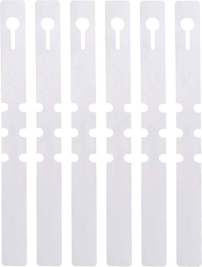 ZOENHOU 600 PCS White Plastic Plant Tags, Adjustable Wrap Around Plant Hanging Tree Tags Nursery Garden Labels, Plant Labels for Garden