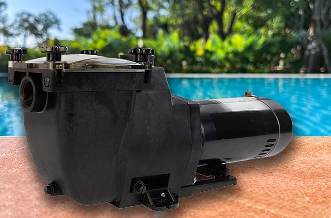 Rx Clear Super Hi-Flow 1-1/2 HP In-Ground Pool Pump | 48 Frame Motor | 115/230 Volts | See-through Strainer Lid | High Efficiency