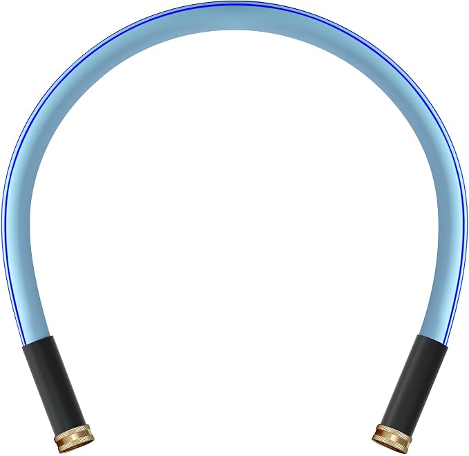 Atlantic Female to Female Heavy Duty Garden Hose 3 ft x 5/8 inch Blue Water Hose Short Connection Leader Hose (3 Feet)