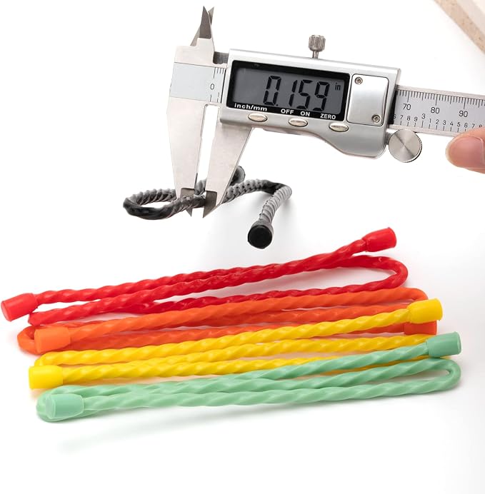 10 PCS Silicone Cable Ties - Reusable Rubber Twist Ties Bendable Steel-Core Cable Ties for Bundling and Holding, All Purpose Cord Tie for Indoor and Outdoor (4"+12")